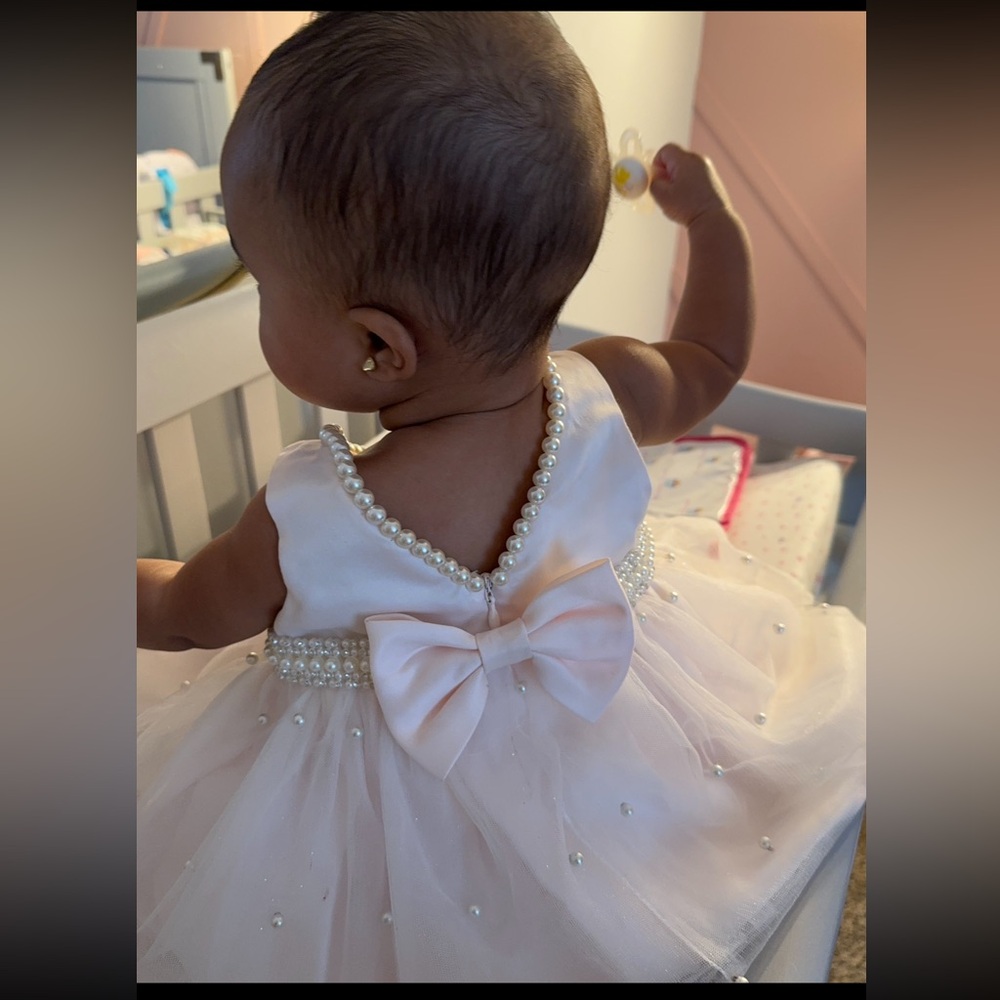 Elegant Couture Princess Baby Dress - 9M